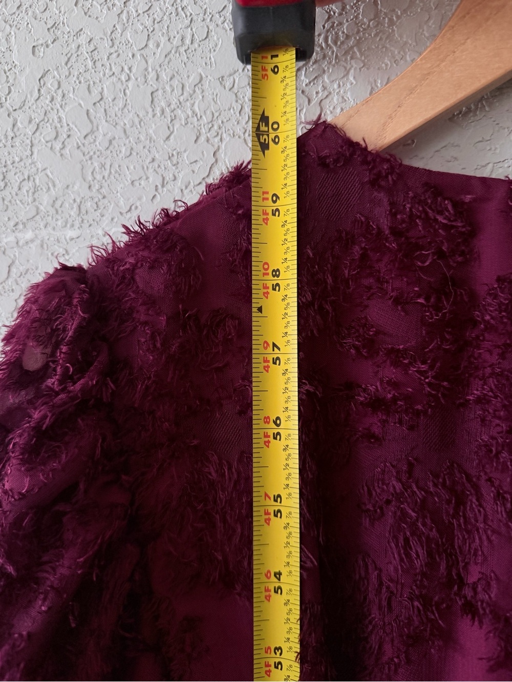 Hutch ANTHROPOLOGIE Wine Textured Wrap Maxi Dress - Picture 8 of 9